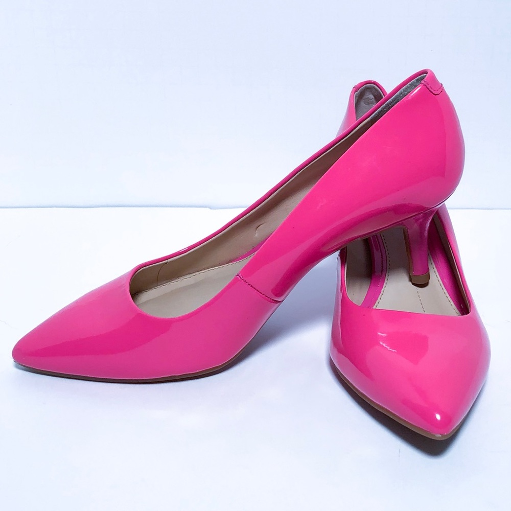 Gianni Bini Shoes | Magenta Patent Kitten Heels